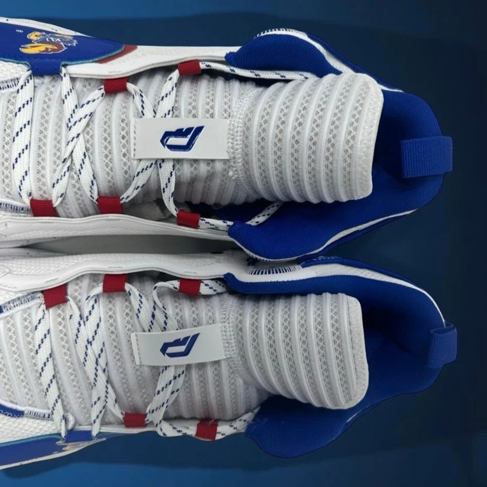 adidas Dame 7 EXTPLY Kansas Jayhawks Player Exclusive Basketball Shoes Size 16 - Picture 13 of 16